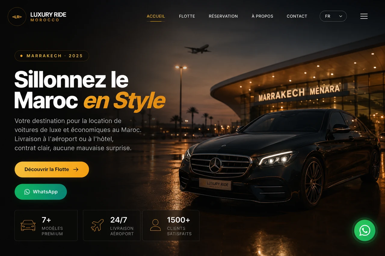 Luxury Ride Morocco — car rental website preview