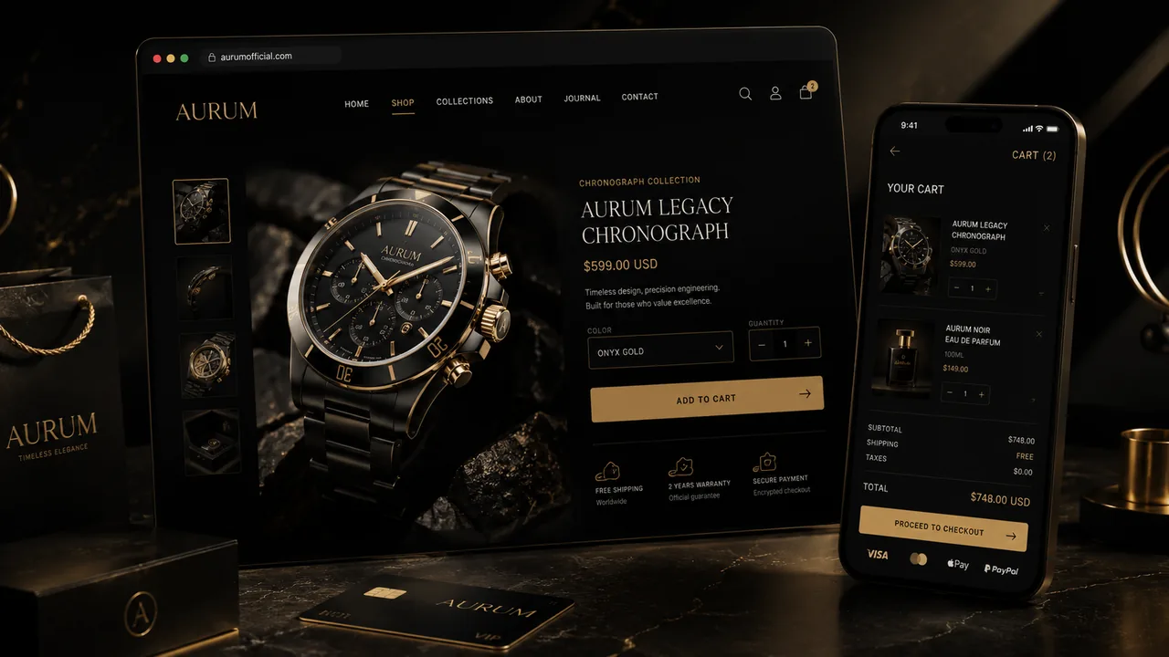 E-commerce — luxury online store preview